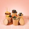 Kitchsy Disposable Kraft Paper Food Containers with Vented Lids - 50-Pack, Various Sizes - Hot Soup, Ice Cream, Noodles, Frozen Yogurt - Takeout, To-Go, Meal Prep (12 oz. / 355 mL) view 4