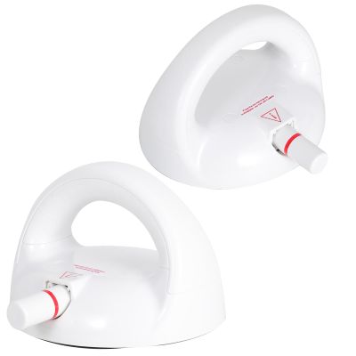 Grab Bars Suction Cup for Bathtubs and Showers 5 Inches, 418 Pounds Load Capacity, Upgraded Safety Shower Grab Bar for Elderly, Grab Bar for Seniors, Bathroom Grab Bars, White, 2 Pack