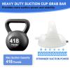 Grab Bars Suction Cup for Bathtubs and Showers 5 Inches, 418 Pounds Load Capacity, Upgraded Safety Shower Grab Bar for Elderly, Grab Bar for Seniors, Bathroom Grab Bars, White, 2 Pack view 2
