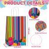 12pcs Mexican Fiesta Party Favor Bags Mexican Treat Bags Fifth De Mayo Candy Bag Floral Stripes Gift Goodie Bag for Flowers Birthday Party Taco Wedding Baby Shower Supplies Decorations 4.7*3.15*8inch view 3