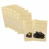 100 Pcs Clear Window Airtight Brown Kraft Paper Seed Coin Envelopes Bags samples Bags Small business Reclosable Seal Zipper Resealable Heat Seal Pouch Coffee Packaging 2.75x3.5inch view 1