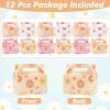 12 Pcs Daisy Flower Treat Boxes Party Supplies Hippie Daisy Flower Summer Party Favors Goodie Gift Boxes for Girls Birthday Baby Shower Wedding Party Decorations Retro Hippie Boho Treat Candy Box Home view 2