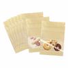 100 Pcs Clear Window Airtight Brown Kraft Paper for Zip Food Storage Lock Small business for Samples Bags Reclosable Seal Zipper Resealable Heat Seal Pouch Coffee Packaging 3.5x5.1inch view 2
