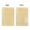 100 Pcs Clear Window Airtight Brown Kraft Paper for Zip Food Storage Lock Small business for Samples Bags Reclosable Seal Zipper Resealable Heat Seal Pouch Coffee Packaging 3.5x5.1inch view 3