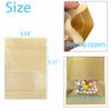 100 Pcs Clear Window Airtight Brown Kraft Paper for Zip Food Storage Lock Small business for Samples Bags Reclosable Seal Zipper Resealable Heat Seal Pouch Coffee Packaging 3.5x5.1inch view 4