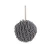 ROBAUN Soft Thickened Chenille Fabrics Bathroom Accessories Kitchen Hanging Quick-Drying Cleaning Cloths New Quick-Dry Spherical Towels (Color : Gray) view 1