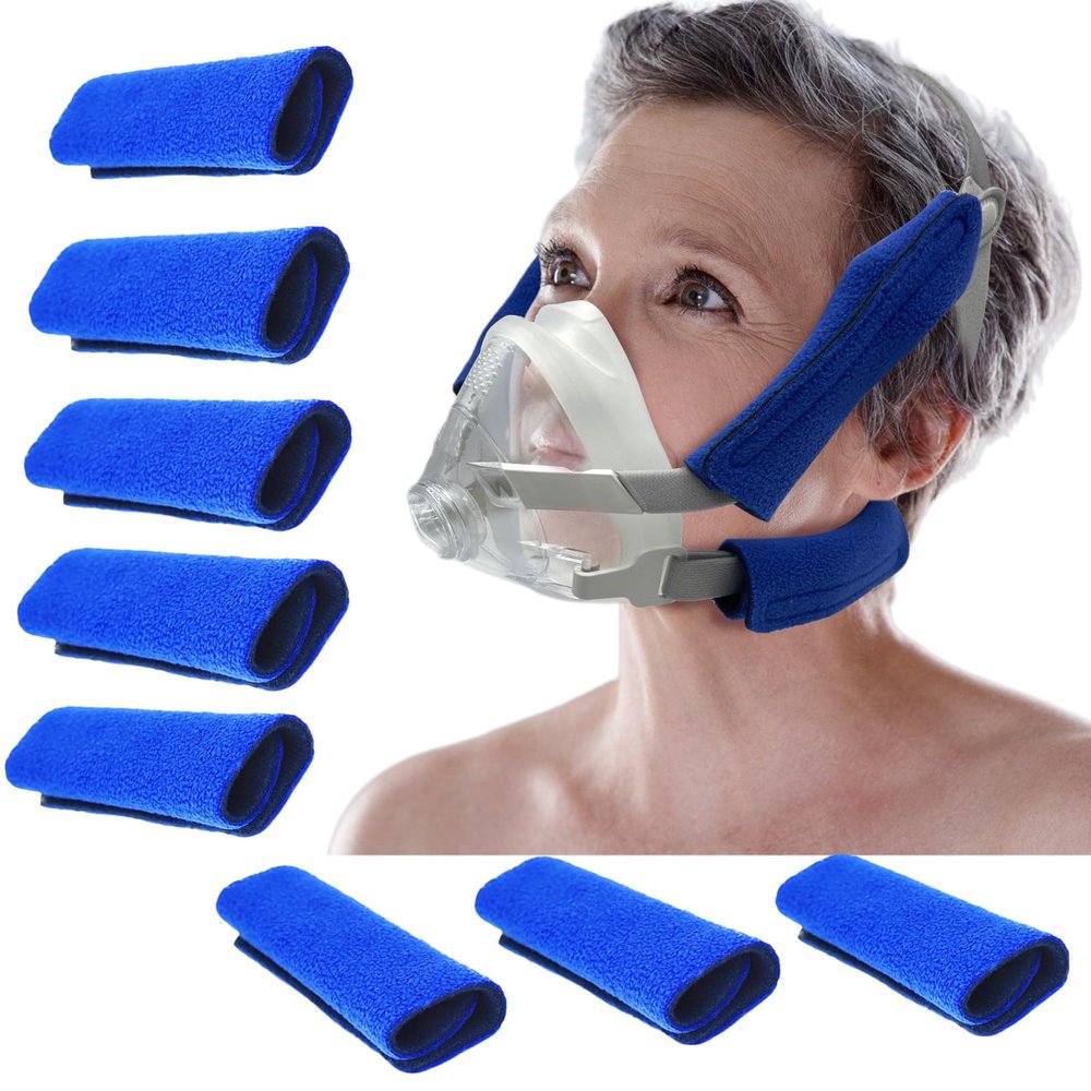 sosoftwell 8 Pack Mask Headgear Strap Covers, Compatible with CPAP Most Mask Strap to Reduce Pressure and Cheek Red Marks Extend Mask Strap Useful Life