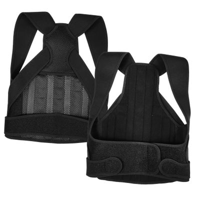 KICHOUSE Posture Back Brace Support for Men and Women Adjustable Breathable Design for Hunchback and Comfortable Wear Black