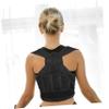 KICHOUSE Posture Back Brace Support for Men and Women Adjustable Breathable Design for Hunchback and Comfortable Wear Black view 2