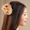 NOLITOY Wooden Scalp Massager, Head Acupoint Massage Anti-Static Round Wide Tooth Brush Guasha Tool Shampoo Scrubber Brush for Dandruff Removal view 2