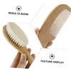 Ipetboom 4pcs Hair Brush Comb Natural Wooden Hair Comb for Boy Girl Bath Care Kit Safe Healthy view 4