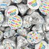 85 Pcs Thank You Candy Favors Milk Chocolate Kisses with Stickers - Colorful Thank You view 2
