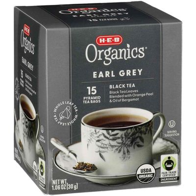 HEB HEB Organics Earl Gray Pyramid Black Tea Bags 2 Boxes