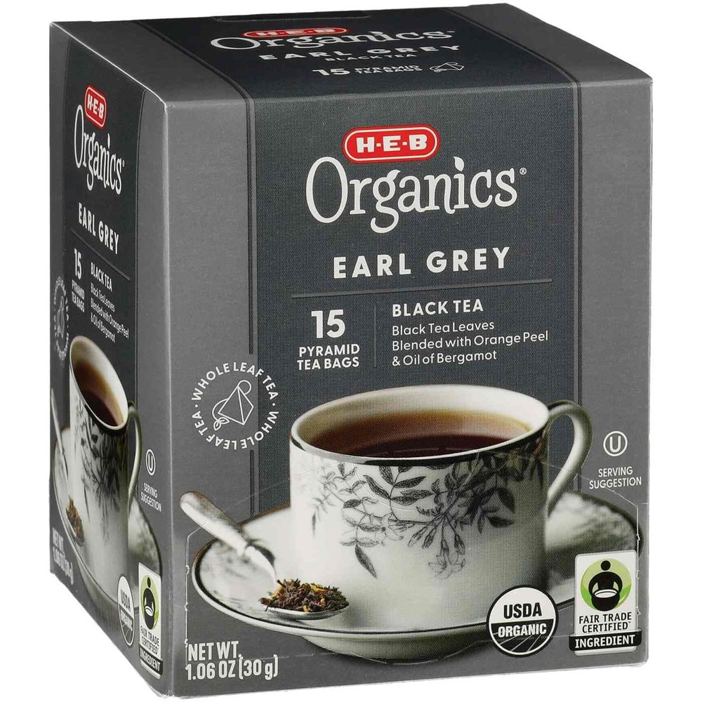 HEB HEB Organics Earl Gray Pyramid Black Tea Bags 2 Boxes