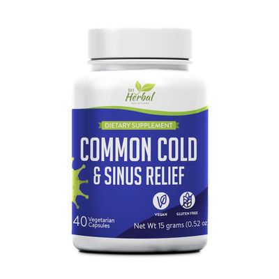 Common Cold Supplement - Sinus Pressure and Congestion Relief - Relief from Runny Nose, Sneezing, Sore Throat and Coughing - Fast Acting - 100% Natural and Herbal Supplement