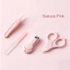 WEITOLNB Nail Clipper Kit 4 PCS Baby Manicure Set Safe Nail Care Tools Nail Clippers Newborn Nail Cutter Professional Manicure Kit for Newborns Home Use, Pink view 4