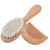 Gogogmee 2pcs Baby Hair Brush Comb Set Soft for Baby Bathing Wooden Comb for Daily Use Gentle Scalp Massager view 1