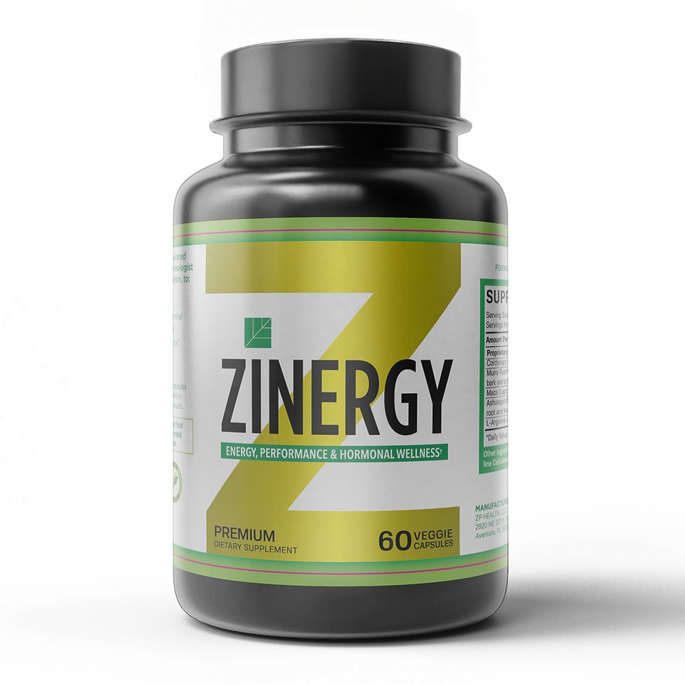 Dr. Zisman ZINERGY Natural Energy & Vitality Support All-Natural Formula for Men and Women Enhances Energy Levels & Hormonal Balance 60 Premium Capsules