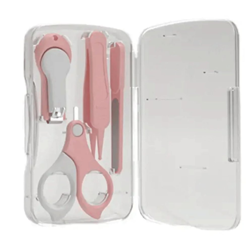 WEITOLNB Nail Clipper Kit 4PCS Children Manicure Kit Baby Nail Care Tool Kid Safe Portable Nail Clipper Trimmer Tweezer with Box for Safety Trim Nails Home Use