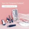 WEITOLNB Nail Clipper Kit 4PCS Children Manicure Kit Baby Nail Care Tool Kid Safe Portable Nail Clipper Trimmer Tweezer with Box for Safety Trim Nails Home Use view 3