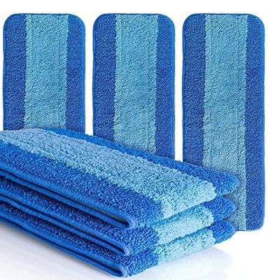 6 Pack Microfiber Mop Pads for Hardwood Floor for MopWashable Microfiber Mop Pads Refills Replacement Mop Heads for Floor Cleaning