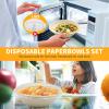 125 Pack 32 oz Disposable Bowls, Eco-Friendly Disposable Bagasse Bowl, Duty Biodegradable Bowls Made Of Sugarcane, Heavy Duty Compostable Bowls Party Serving Bowls for Salad, Dessert (125-Covered32oz) view 4