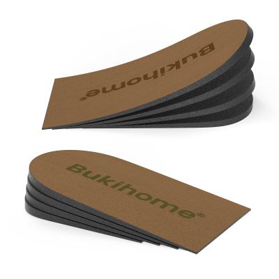 Adjustable Heel Lift Inserts for Shoes - Bukihome Orthopedic Shoe Lift for Uneven Legs 4 Layers Height Increase Insole for Heel Pain,Heel Spur,Achilles Tendonitis,Large
