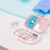 1Pack Travel Pill Organizer & 56 Medicine Name Stickers, 8 Compartments Portable Pill Case, Small Pill Box for Pocket Purse Portable Medicine Vitamin Container (Pink with Stickers) view 2