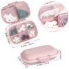 1Pack Travel Pill Organizer & 56 Medicine Name Stickers, 8 Compartments Portable Pill Case, Small Pill Box for Pocket Purse Portable Medicine Vitamin Container (Pink with Stickers) view 3