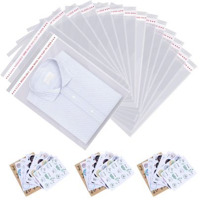 600 Packs 14x20 inches Large Clear Resealable Cellophane Bags for Packaging Products Self-sealing Plastic Gift Bag Self Adhesive for Gifts,Clothes, Small Business, Thank you Stickers