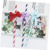 BIUDECO 30pcs Bow Cake Topper Paper Straws Creative Bowknot Birthday Decorations for Party Supplies view 2