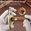 Demcigar Cigar Cutter V-Cut, Stainless Steel Cut Blade Carving Cigar Guillotine V Shape Cigar Cutter with Gift Box(Gold) view 2