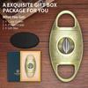 Demcigar Cigar Cutter V-Cut, Stainless Steel Cut Blade Carving Cigar Guillotine V Shape Cigar Cutter with Gift Box(Gold) view 4