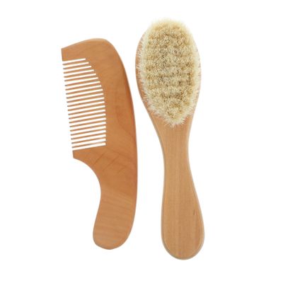 Ipetboom 2pcs Wooden Scalp Massage Comb and Brush Set Brush Boys and Girls Natural Wood Bath Cleaning Supplies for Gentle Detangling and Scalp Care