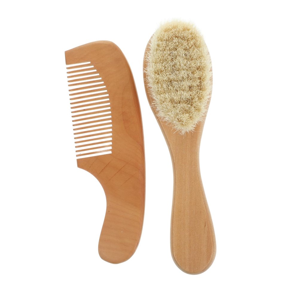 Ipetboom 2pcs Wooden Scalp Massage Comb and Brush Set Brush Boys and Girls Natural Wood Bath Cleaning Supplies for Gentle Detangling and Scalp Care