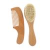 Ipetboom 2pcs Wooden Scalp Massage Comb and Brush Set Brush Boys and Girls Natural Wood Bath Cleaning Supplies for Gentle Detangling and Scalp Care view 1