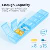 AUVON Weekly Pill Organizer with Effortless Opening Design, Arthritis Friendly Pill Box, BPA-Free Pill Organizer 7 Day, Cute & Portable Pill Case for Vitamins, Supplements and Medications view 4