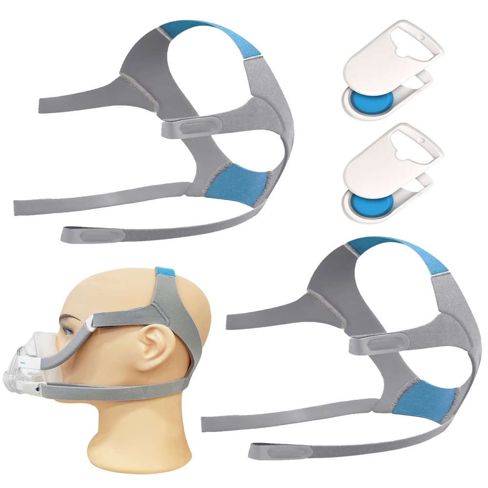 2 Packs F20 Replacement Headgear Compatible with F20 Full-face Mask, Include 4 Magnetic Clips+4 Headgear Straps (Small)