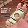 Demcigar Cigar Cutter Guillotine, Stainless Steel Double Sharp Cut Blade Cigar Clipper in Gift Box(Gold) view 3