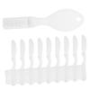 10pcs Oral Cleaning Brush Toothbrush Small Toothbrush Prison Manual Prison Teeth Brush Thumbprint Handle Portable Nylon White Set Soft Travel view 1