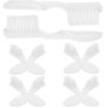 10pcs Oral Cleaning Brush Toothbrush Small Toothbrush Prison Manual Prison Teeth Brush Thumbprint Handle Portable Nylon White Set Soft Travel view 4