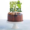 Kind Of A Big Dill Cake Topper - Cartoon Cucumber Birthday Cake Topper - Funny Fruit Cucumber Bday Party Decorations - Pickle Food Lover Birthday Cake Decor view 3
