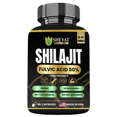 90 Shilajit Capsules for Men & Women 22000mg with 50% shilajit Fulvic acid organic Himalayan Natural Shilajit for Men Pure Shilajit Extract 85+Trace Mineral Supplements for Women Energy Boost-USA Made