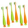 Ipetboom 6pcs Boys and Girls Toothbrush Soft Bristles Cartoon Carrot and Radish Design Ergonomic Brush for Gentle Cleaning for Boy Oral Care view 1
