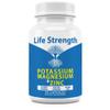 Life Strength Magnesium Potassium Supplements + Zinc 90 Capsules for Vascular Health  High Absorption Vegan, Natural ingredients Supplement for Leg Cramps and Sleep view 1