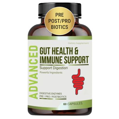 Complete Gut Health for Women and Men with Probiotic, Prebiotic, Postbiotic & Digestive Enzymes to Supports Digestive Lining Health,Digestion Health, Occasional Gas, and Discomfort.