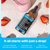 Ashwagandha & Turmeric Liquid Drops - Vitamin C, Sea Moss, Apple Cider Vinegar, Bladderwrack - Vegan Liquid Drops for Comprehensive Wellness Support & Vital Immunity (Strawberry Ginger Lemonade, 60mL) view 3