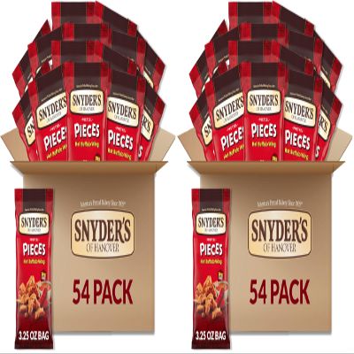 Snyder's of Hanover Pretzel Pieces, Hot Buffalo Wing, 3.25 Ounce, (Pack of 12)