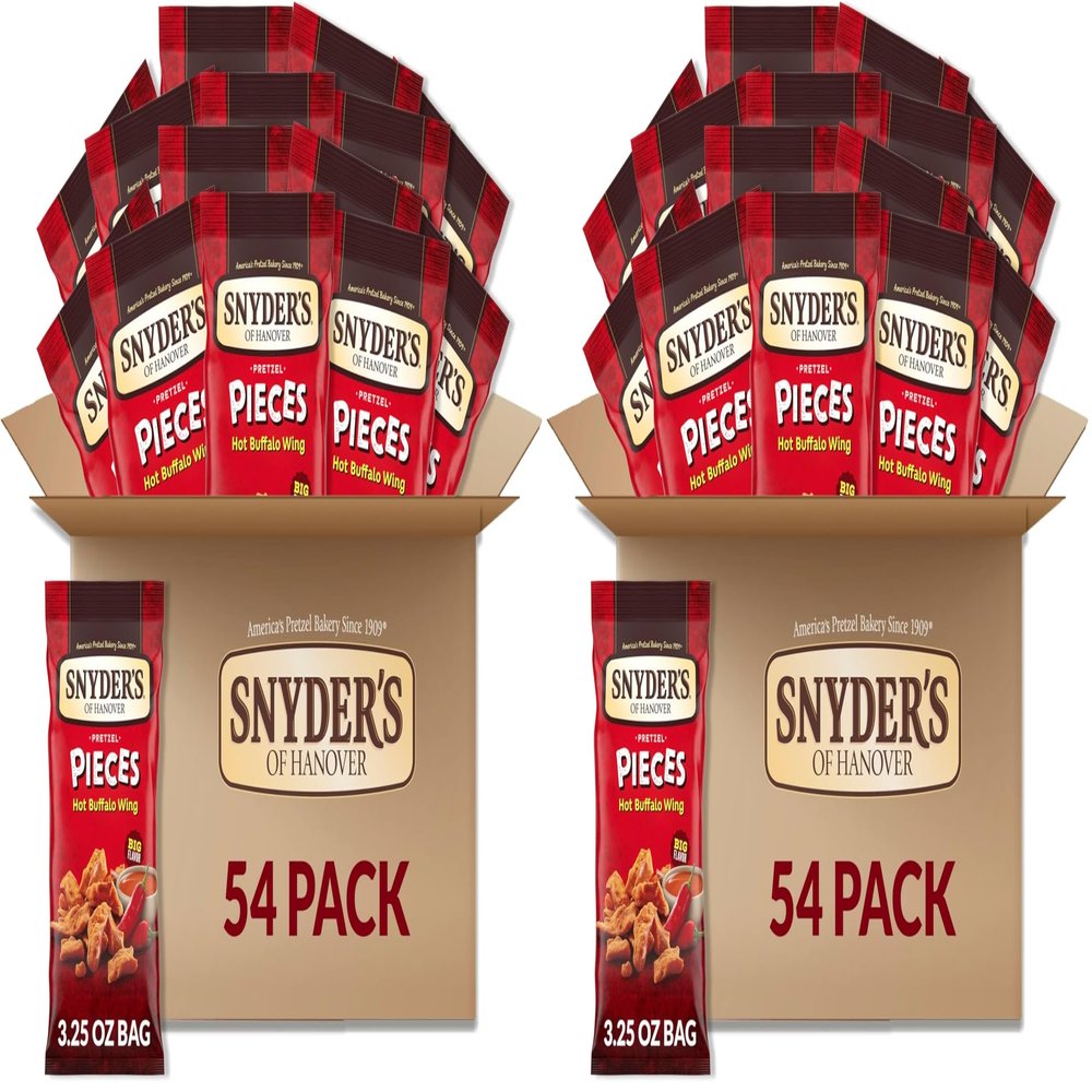 Snyder's of Hanover Pretzel Pieces, Hot Buffalo Wing, 3.25 Ounce, (Pack of 12)
