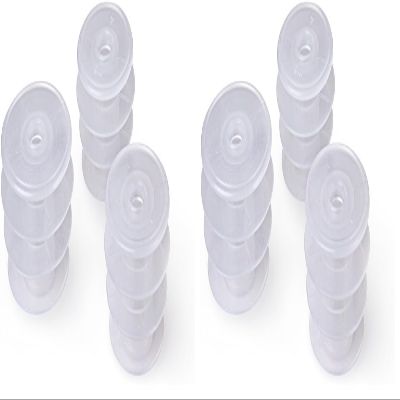 Apothecary Products Oral Syringe Adapter Plugs, Compatible with 12 and 16 Oz Oval, 28 mm, Pack of 100